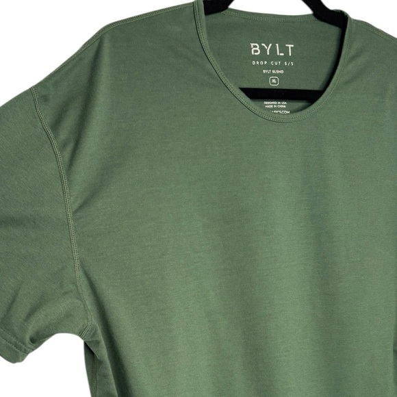 Bylt Shirt Mens Small Green Short Sleeve Lux Stretch Athleisure XL - Picture 5 of 11